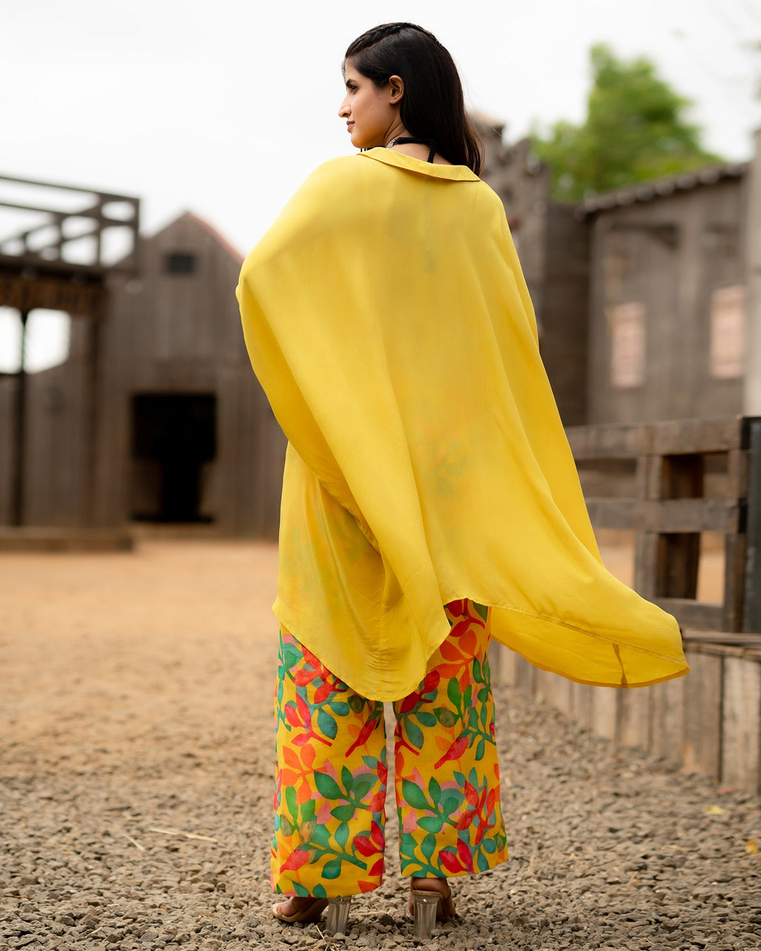 YELLOW KAFTAN TOP