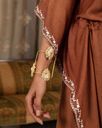Brown Itrh Kaftan Set