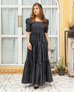Black Lotus Maxi Dress