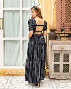 Black Lotus Maxi Dress