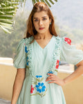 Blue Bloom Maxi Dress