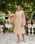 Corn & Pink Printed Maxi Dress