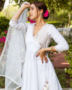 White Noor Dobby Suit