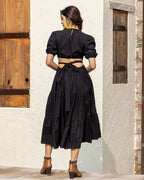 Buy Black Cut-out Maxi Dress for Women Online in India