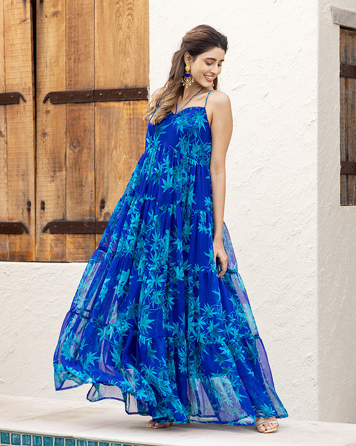 REEFER PRINTED MAXI DRESS