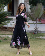 Buy Stylish Black Organza shirt Dress Online in India Ambraee Buy Stylish Black Organza shirt Dress Online in India Ambraee