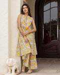 CORNFLOWER BLOCK KURTA SET