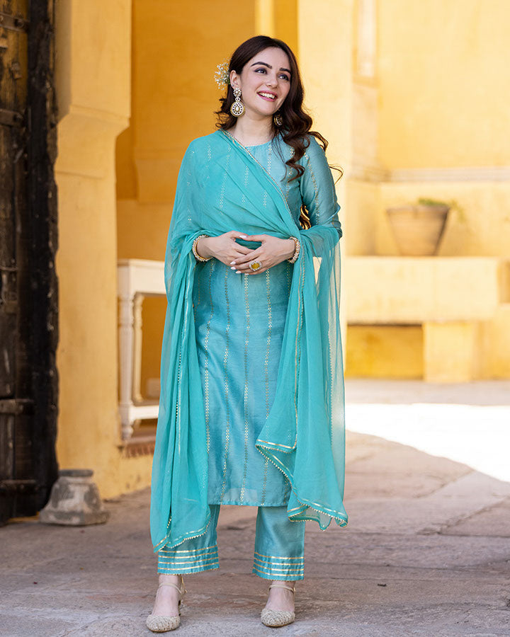 LUCINDA CHANDERI SUIT SET