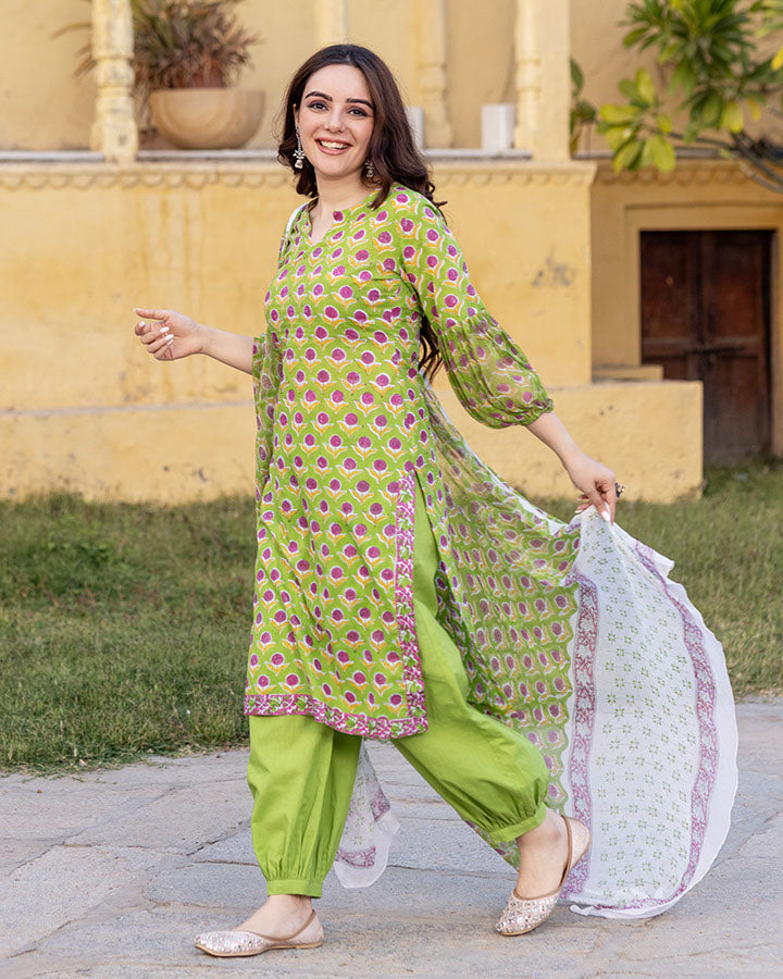 Green Marigold Suit Set