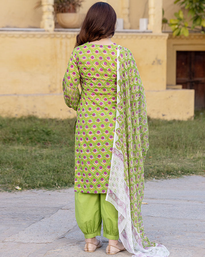 Green Marigold Suit Set