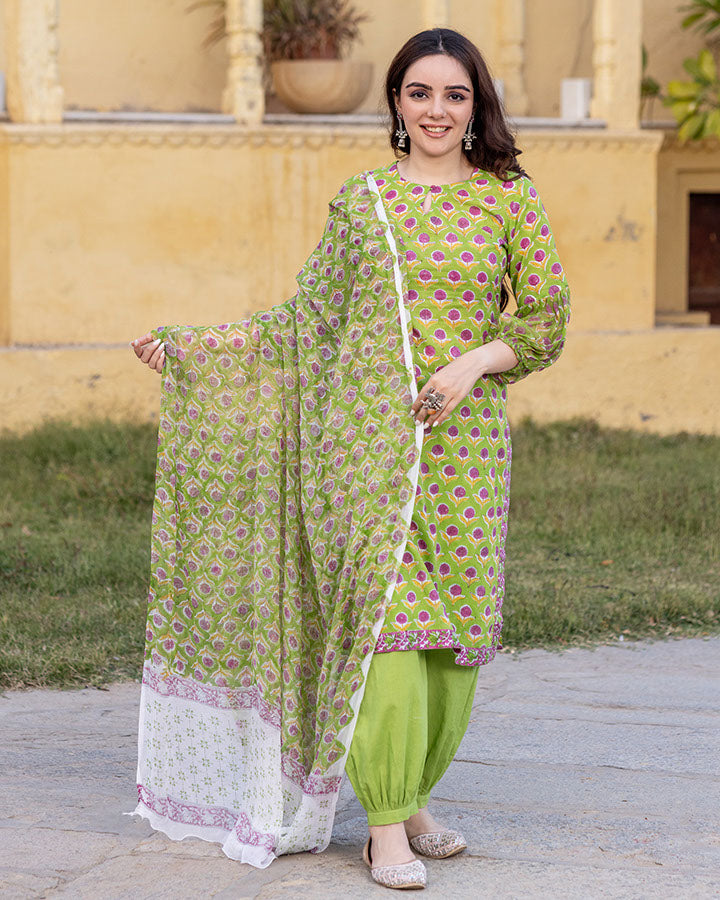 Green Marigold Suit Set