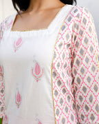 Pink Ikkat Gota Suit Set