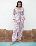 Blush Satin Night Suit