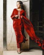 Henna Velvet Suit Set