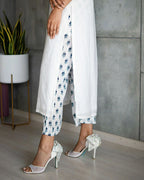 Blue Muslin Buti Kurta Set