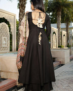 Buy Black Backless Suit Set Online In India | Ambraee Ambraee Buy Black Backless Suit Set Online In India | Ambraee Ambraee