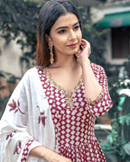 Embroidered Kanchali Floor Length With Dupatta